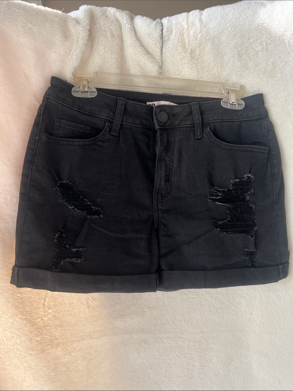 Black Jean Shorts by SO